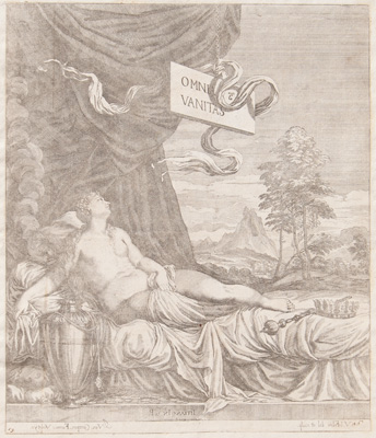 Titian etching from 1682 OMNIA VANITUS
(AKA All is Vanity) 